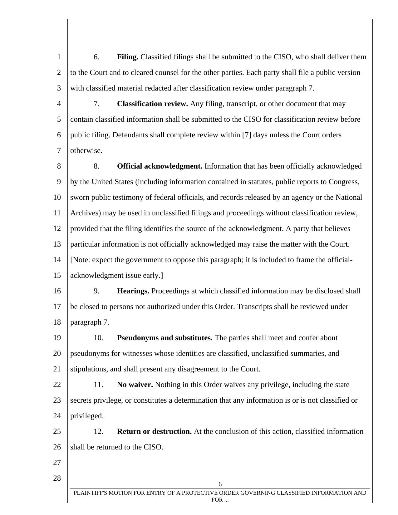 Form A1-1, page 6 of 8. The text version follows the pages.
