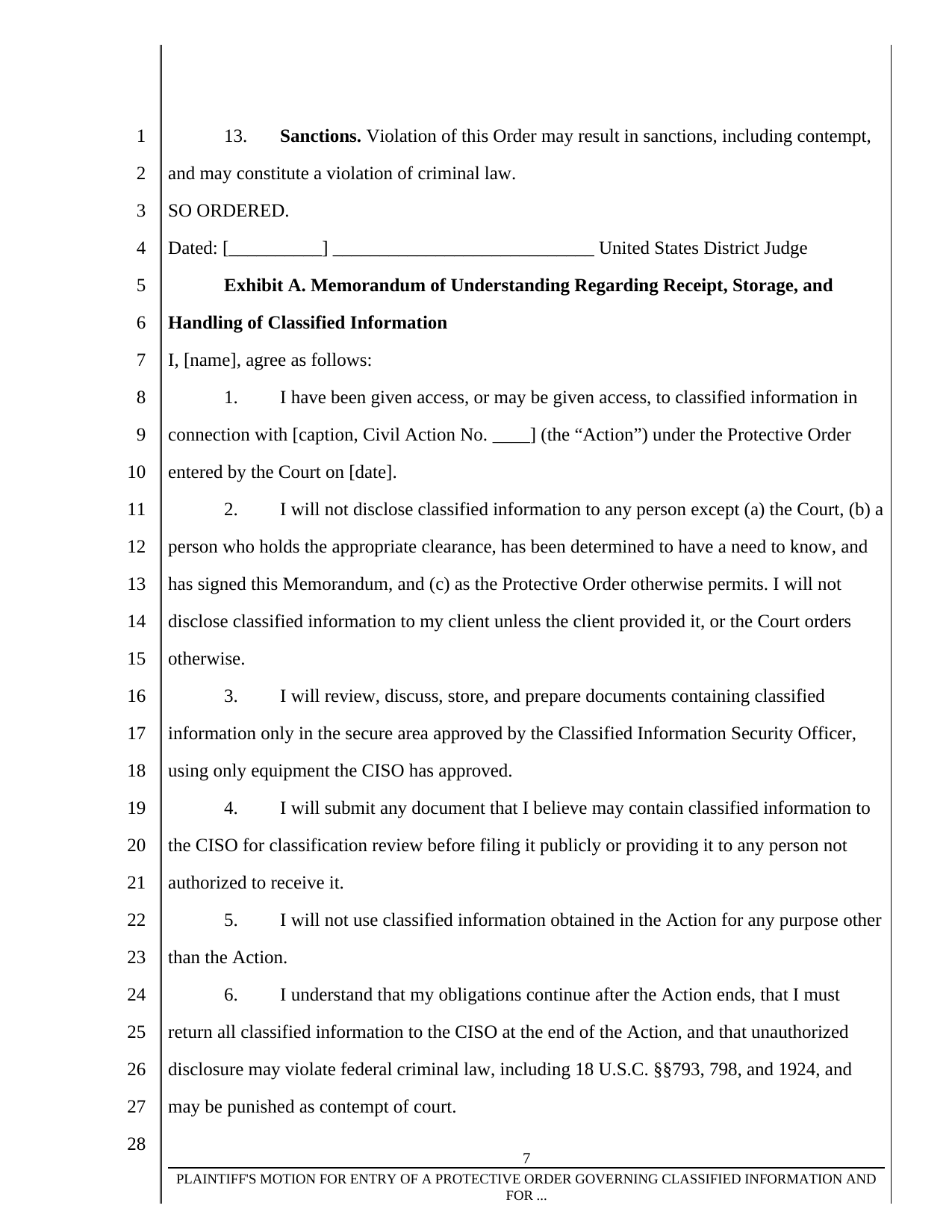 Form A1-1, page 7 of 8. The text version follows the pages.