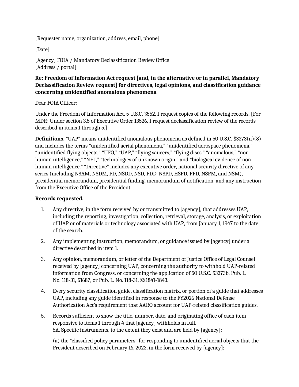 Form A2-1, page 1 of 2. The text version follows the pages.