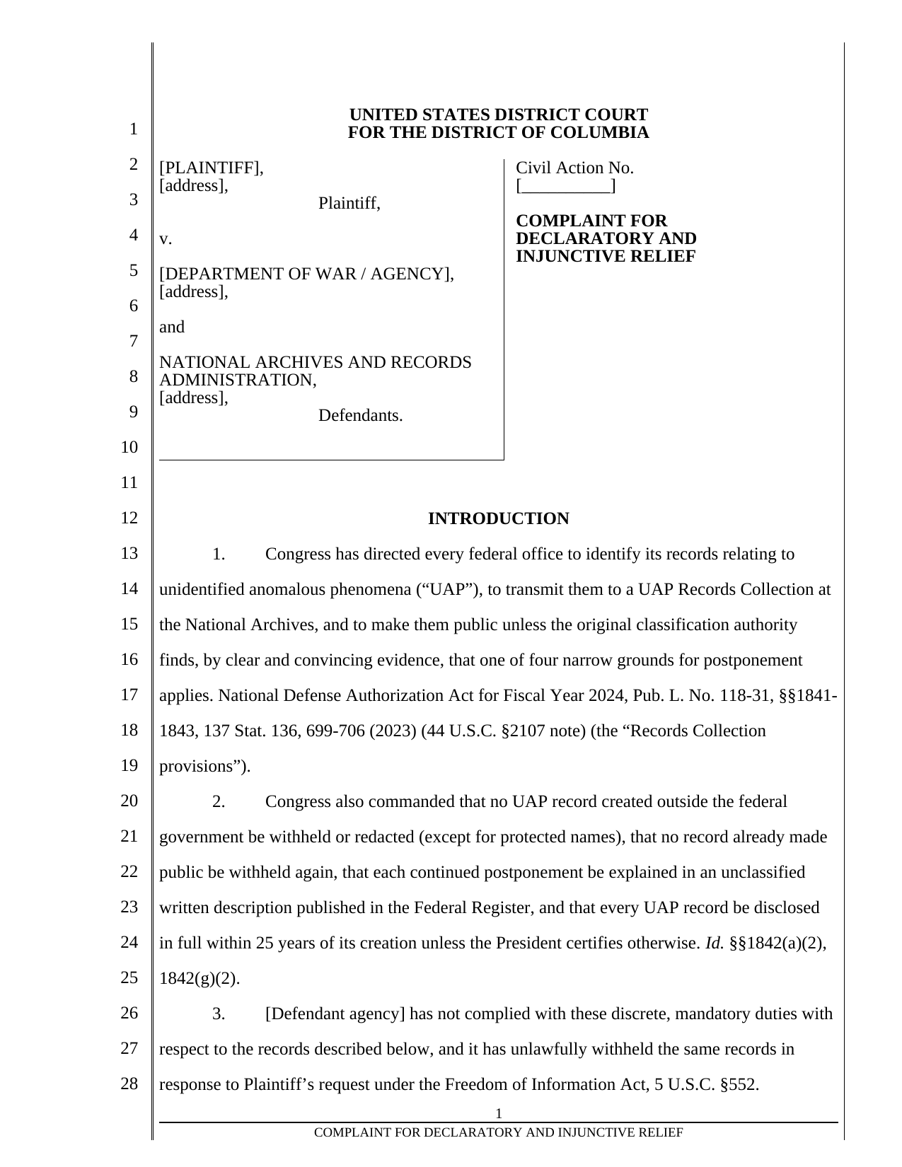 Form A3-1, page 1 of 7. The text version follows the pages.