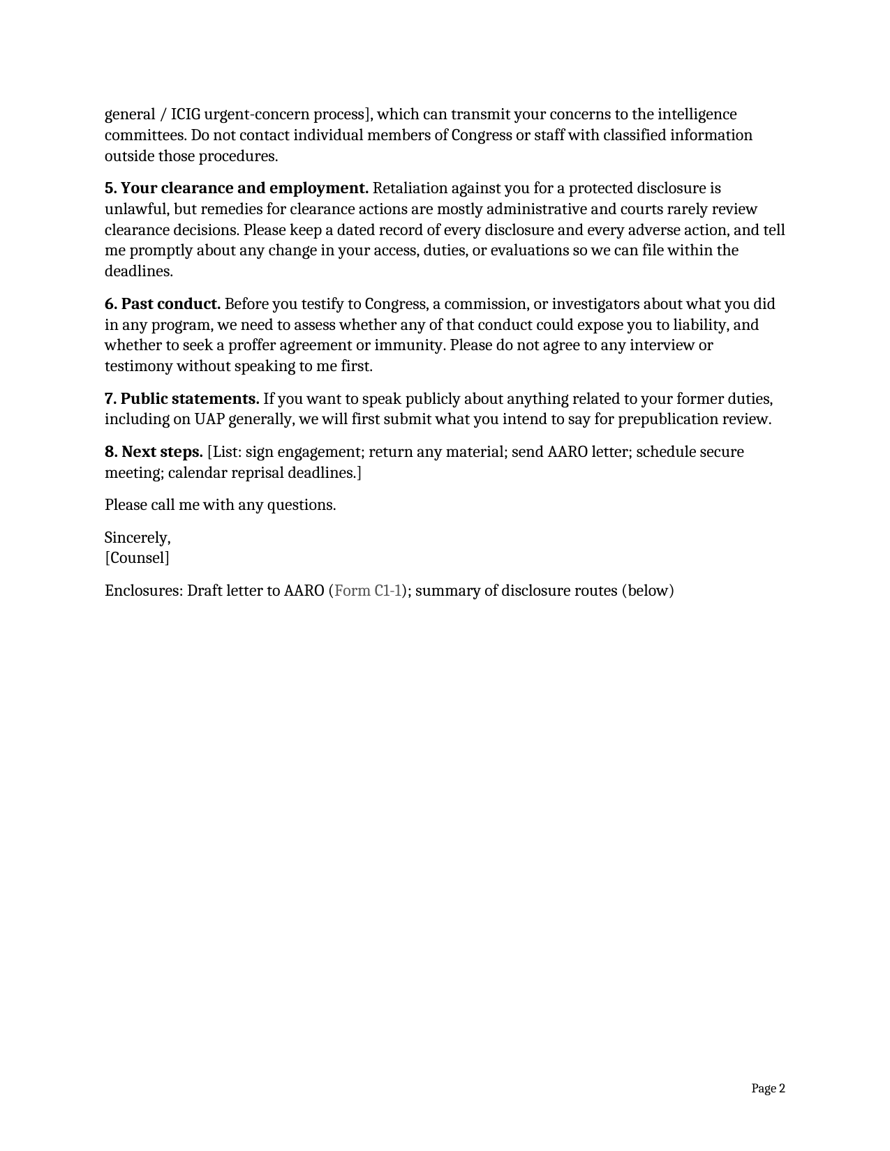Form C3-1, page 2 of 3. The text version follows the pages.