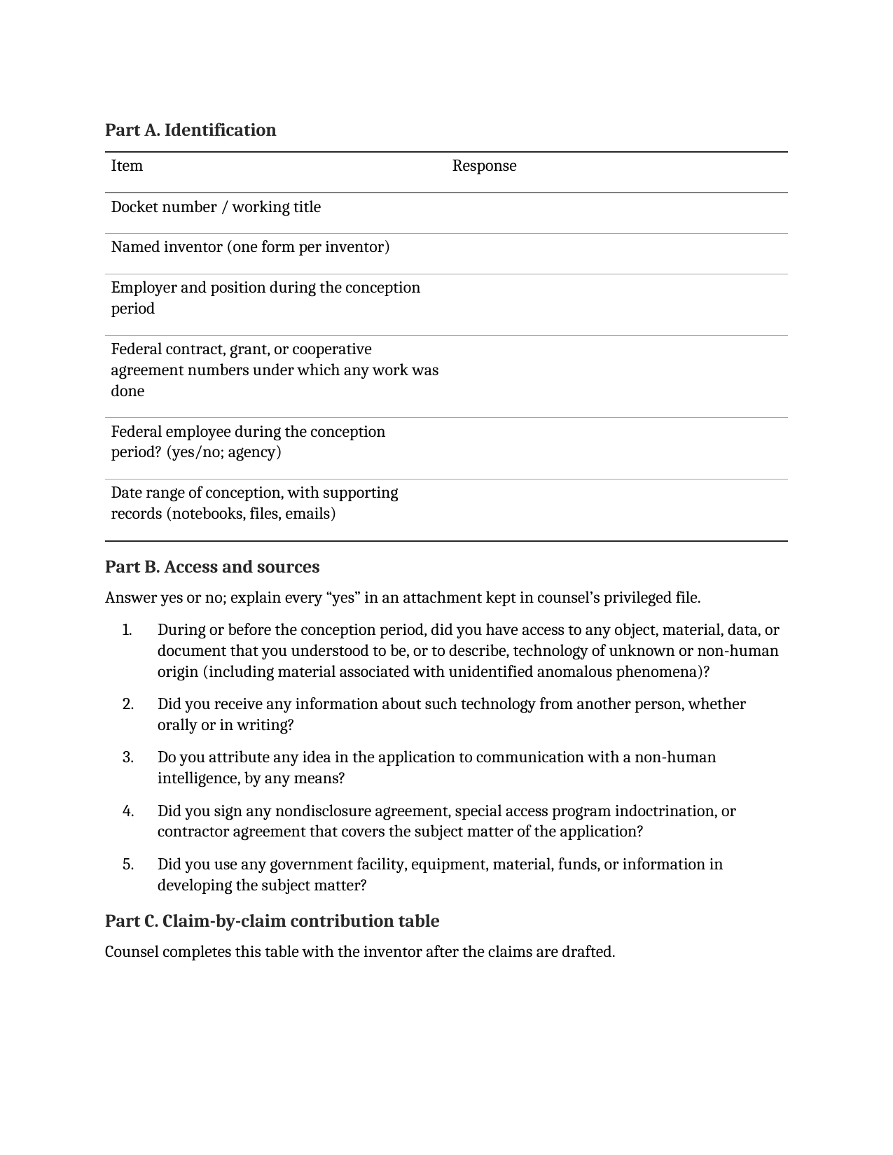 Form E6-1, page 1 of 3. The text version follows the pages.