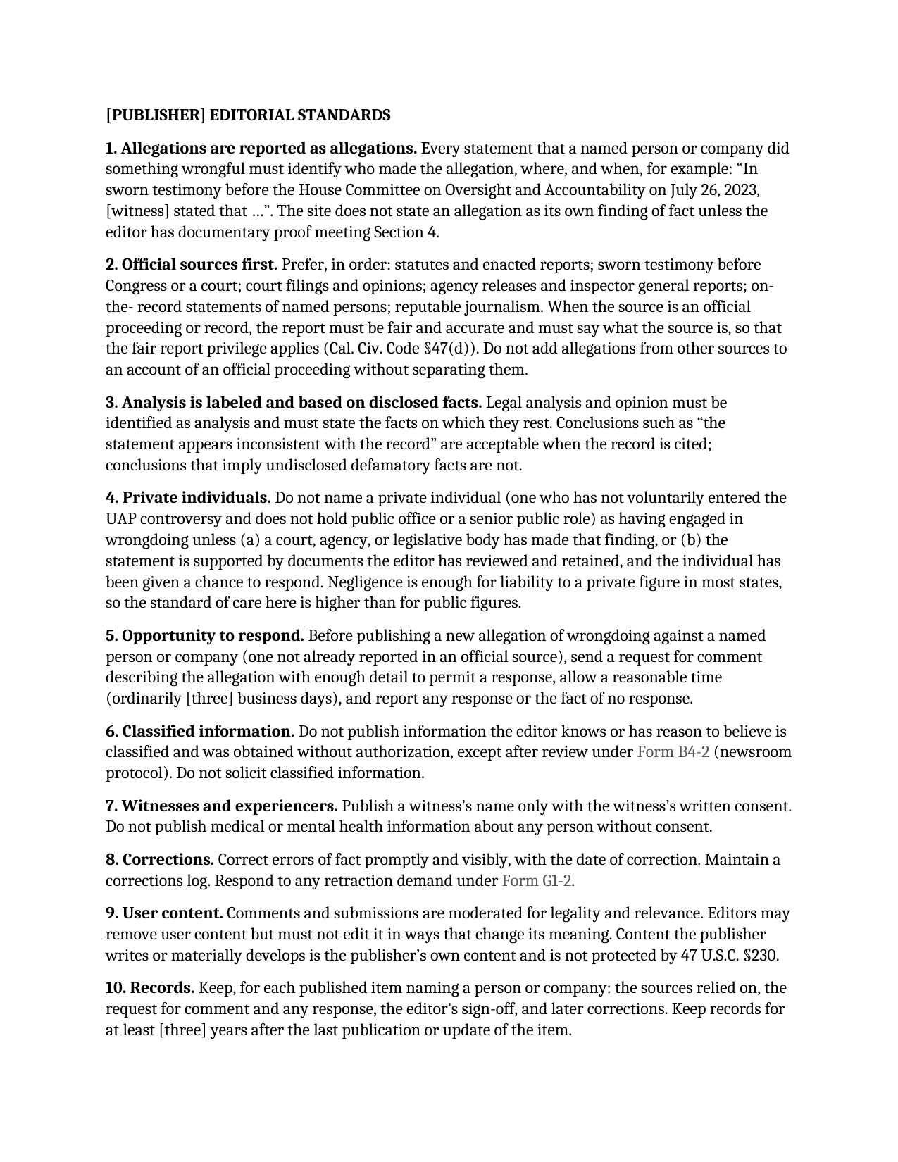 Form G1-1, page 1 of 4. The text version follows the pages.