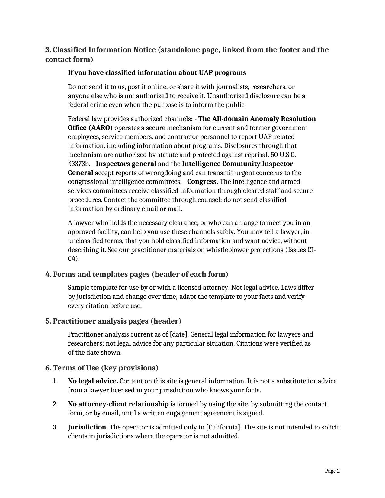 Form G2-1, page 2 of 3. The text version follows the pages.