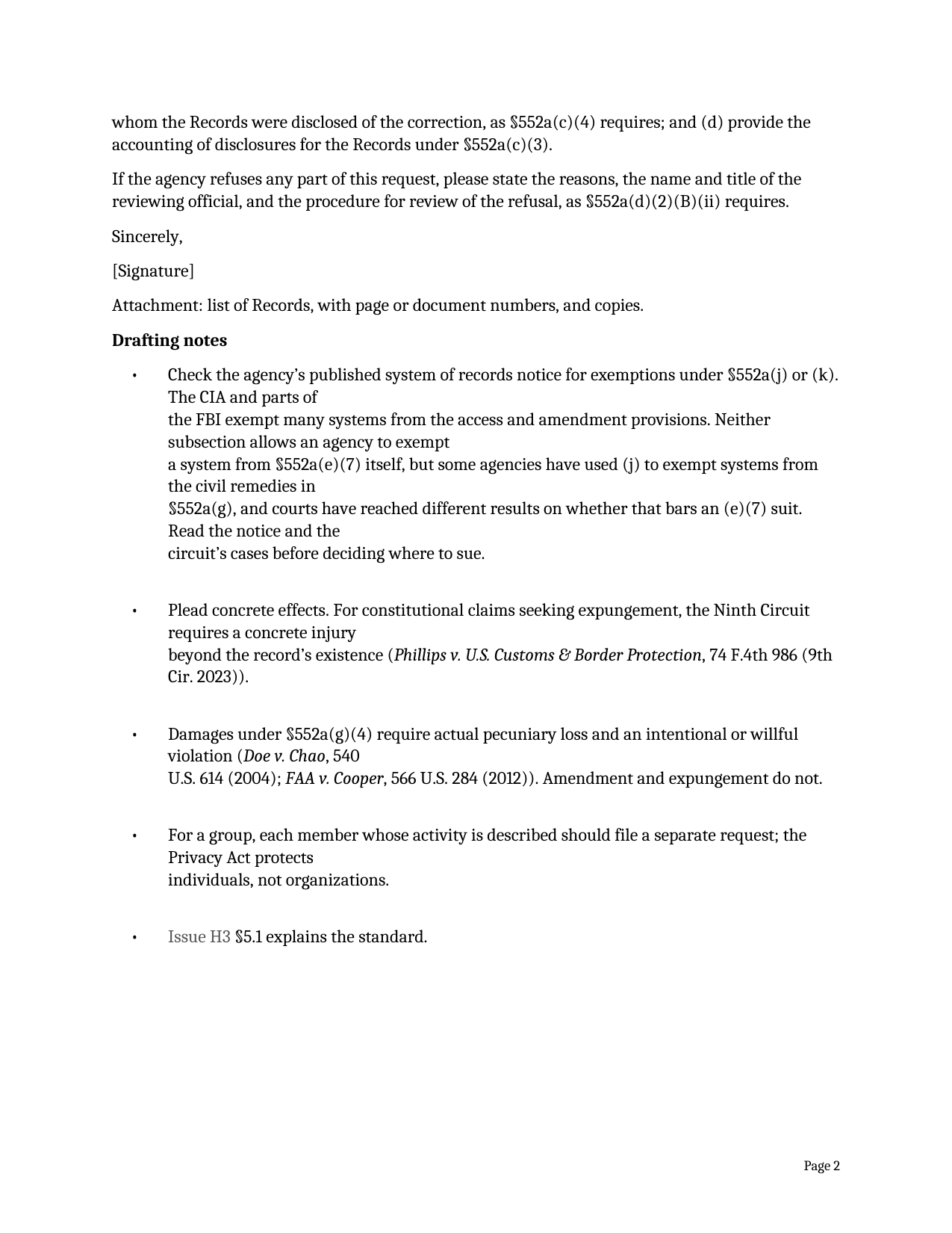 Form H3-1, page 2 of 2. The text version follows the pages.